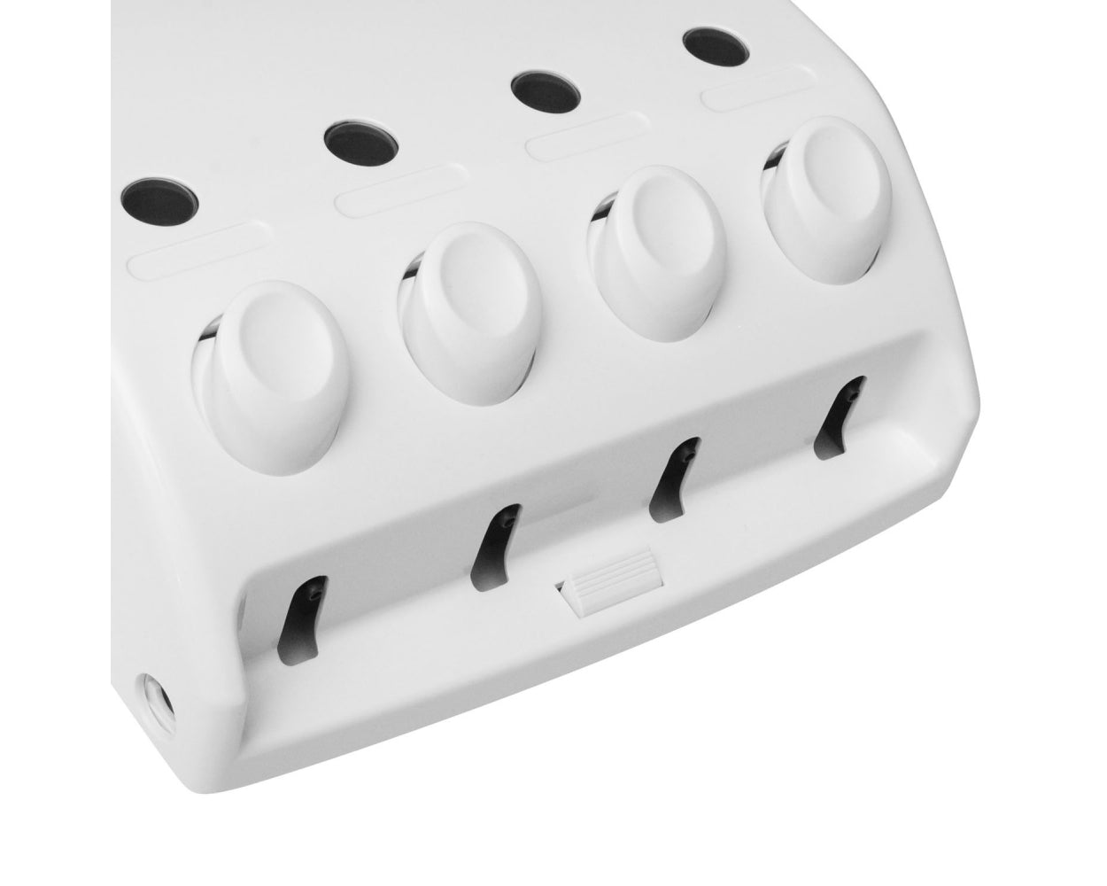 Templeton Four Chamber Shower Soap, Shampoo, Conditioner & Lotion Dispenser in White