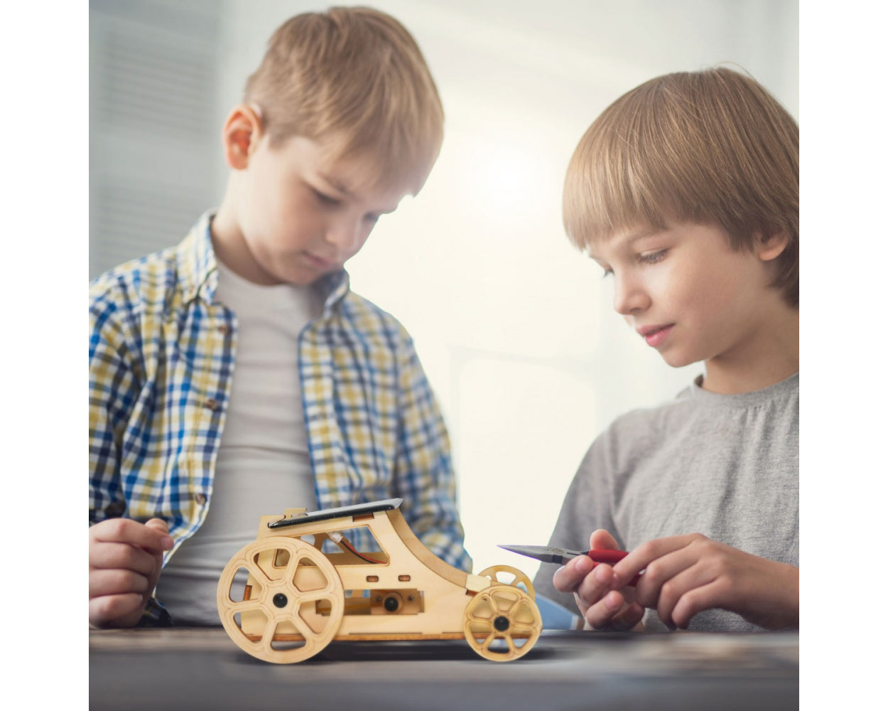 DIY STEM Solar Powered 3D Wooden Car Kit