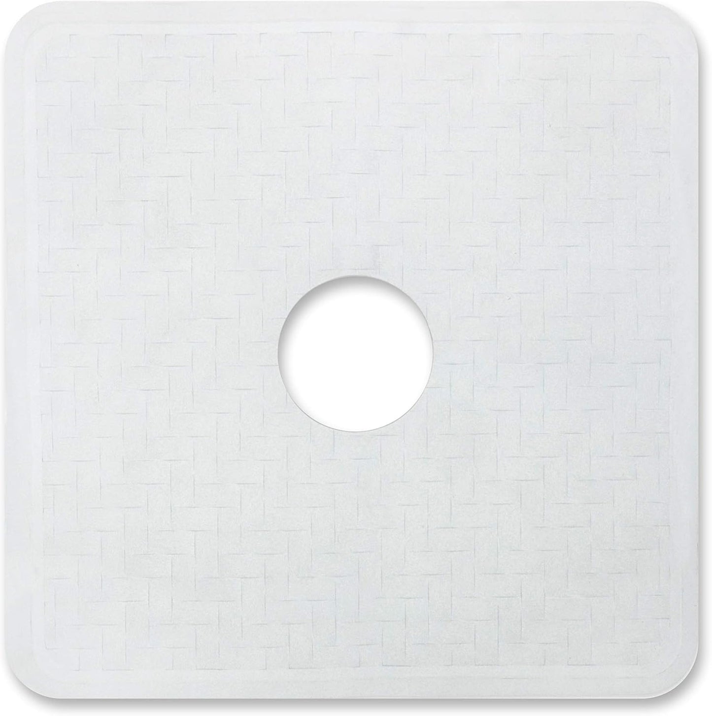 Templeton Home Shower Mat with Center Cut Hole, Non Slip Texture, Suction Cups