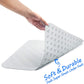 Templeton Home Shower Mat with Center Cut Hole, Non Slip Texture, Suction Cups